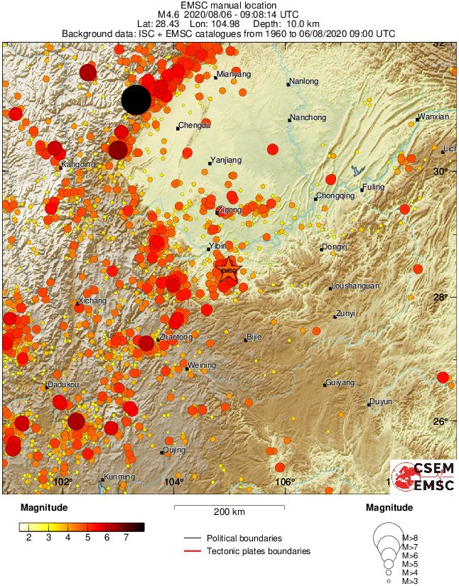 regional magnitude historical seismicity