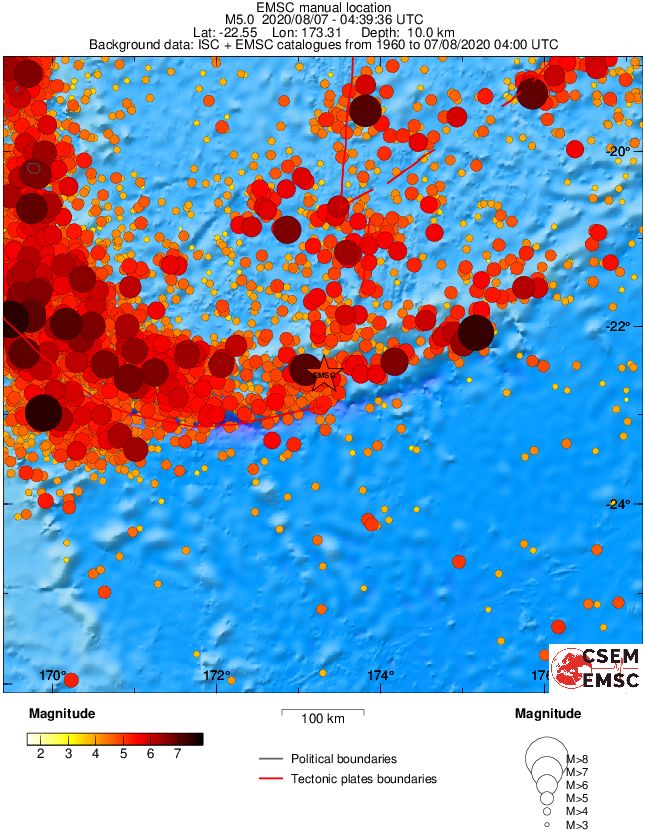 regional magnitude historical seismicity