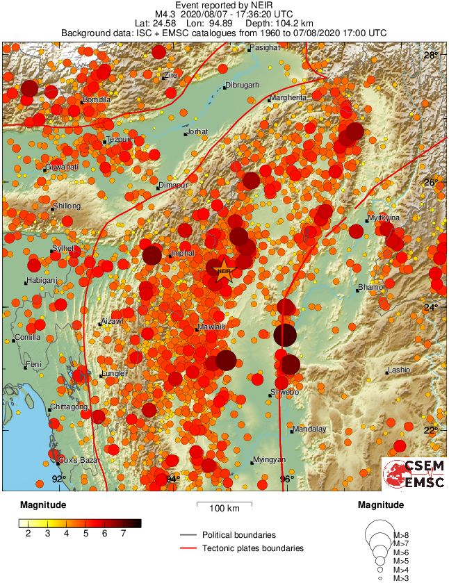 regional magnitude historical seismicity