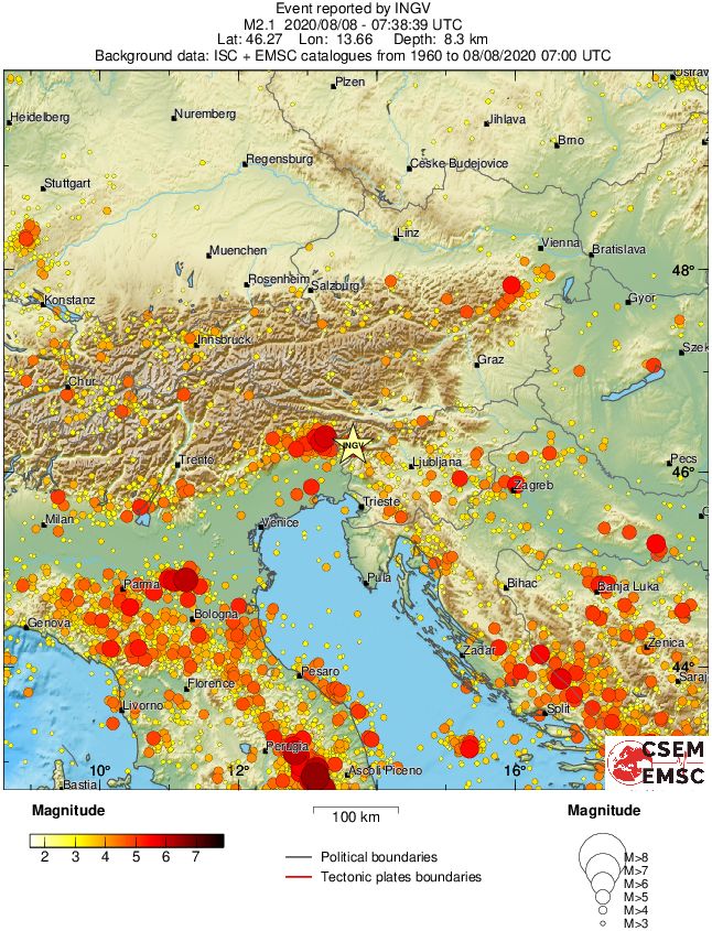 regional magnitude historical seismicity