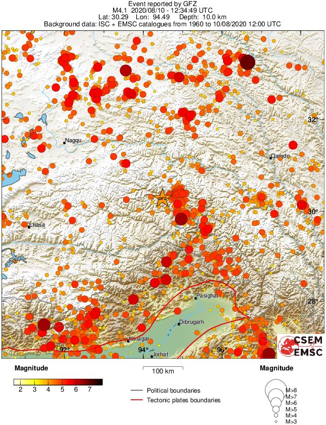 regional magnitude historical seismicity