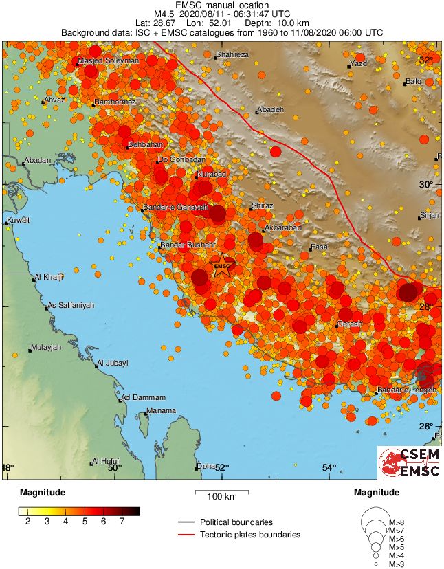 regional magnitude historical seismicity