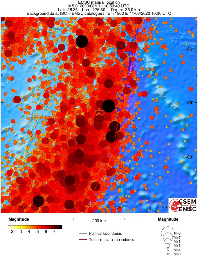 regional magnitude historical seismicity