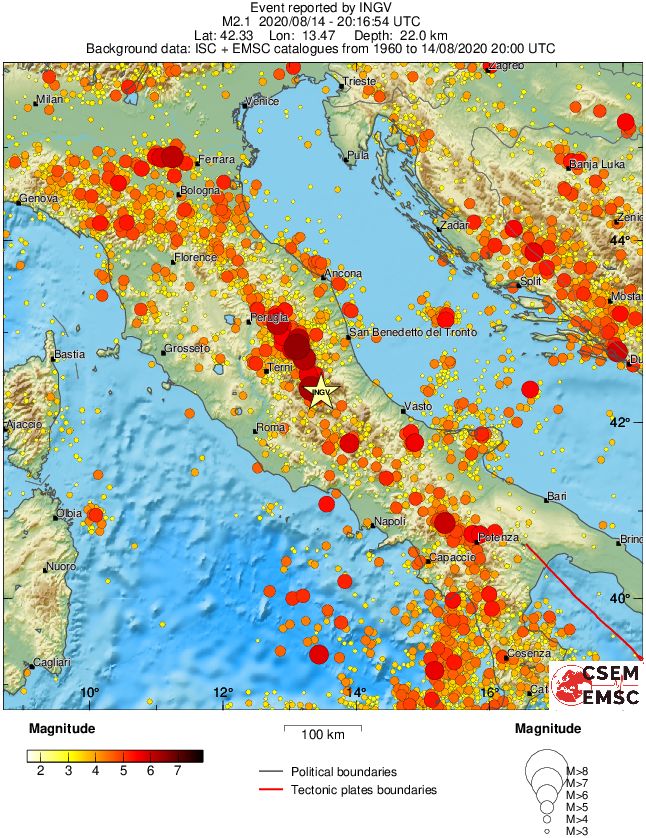 regional magnitude historical seismicity