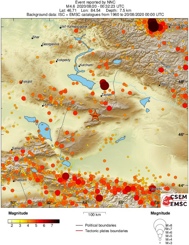 regional magnitude historical seismicity