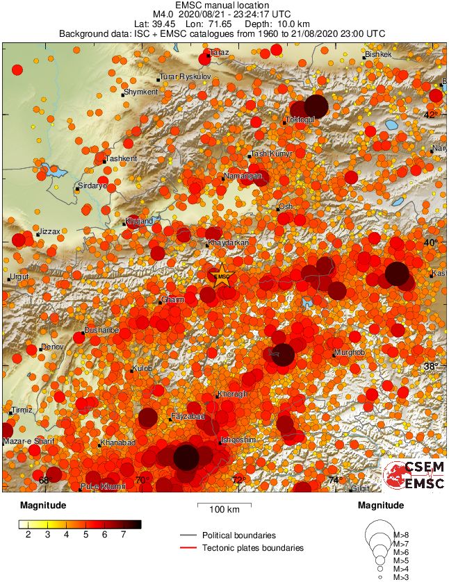 regional magnitude historical seismicity