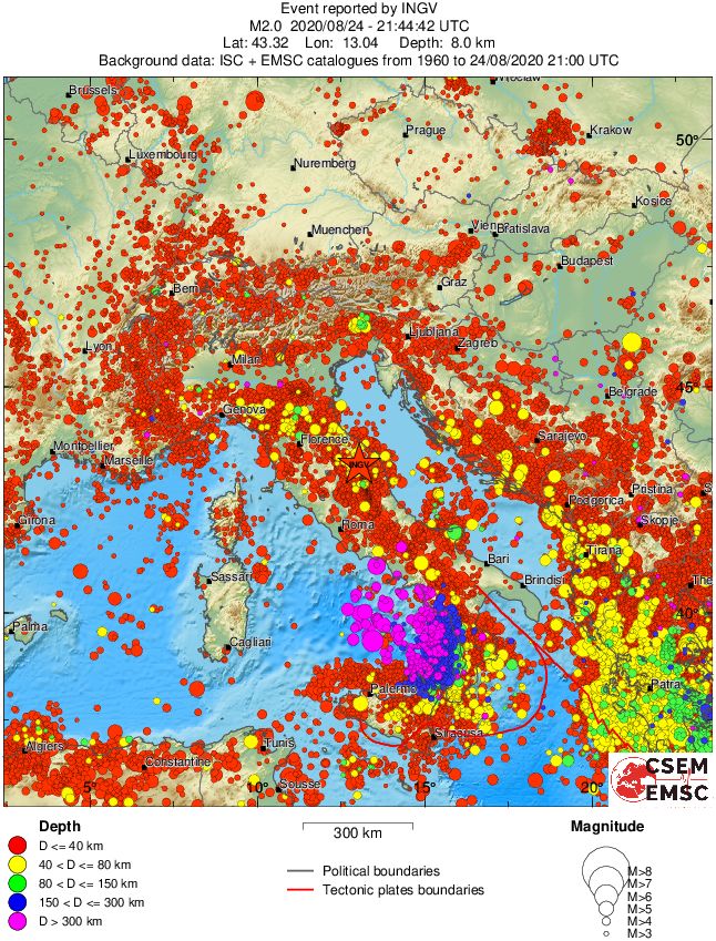 wide historical seismicity