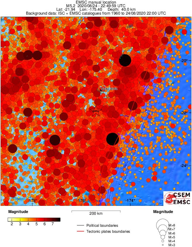 regional magnitude historical seismicity