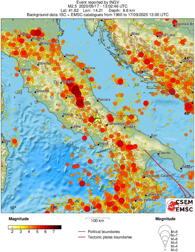 regional magnitude historical seismicity