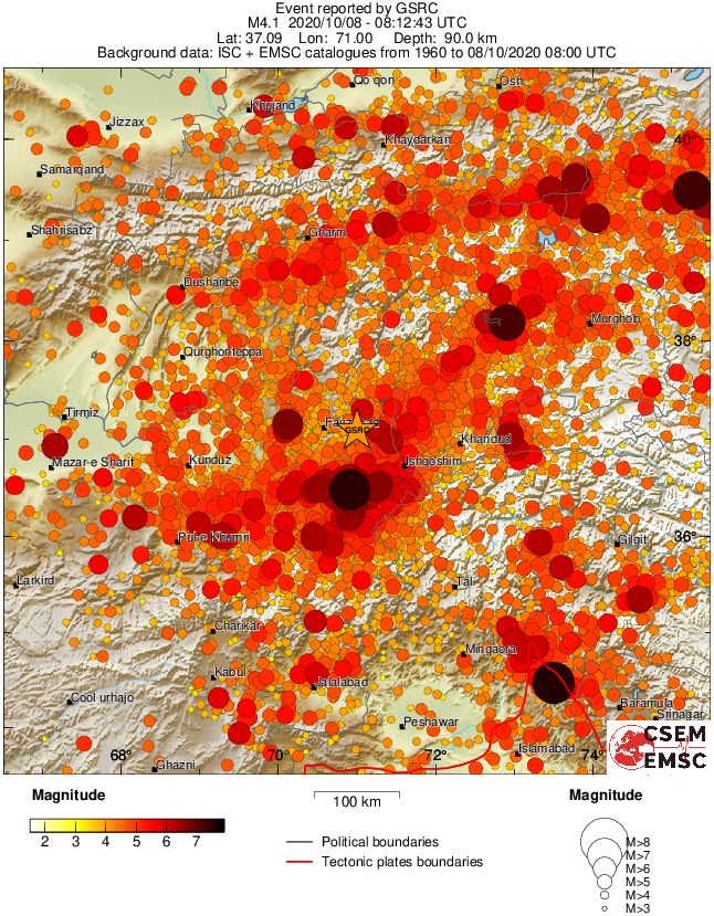 regional magnitude historical seismicity