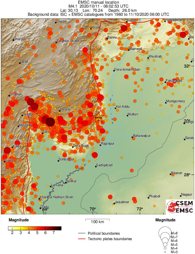 regional magnitude historical seismicity