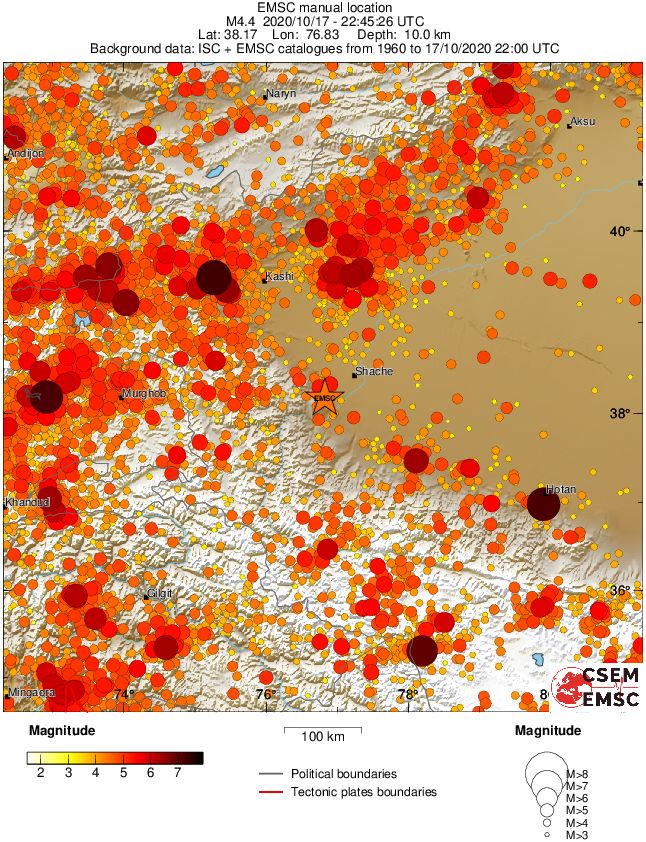 regional magnitude historical seismicity