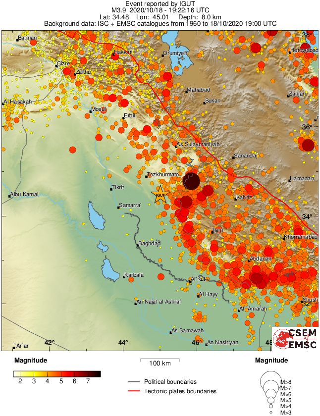 regional magnitude historical seismicity