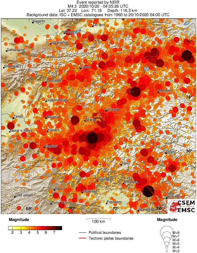 regional magnitude historical seismicity