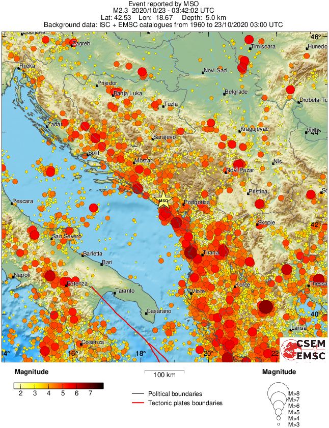 regional magnitude historical seismicity