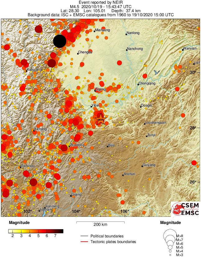 regional magnitude historical seismicity