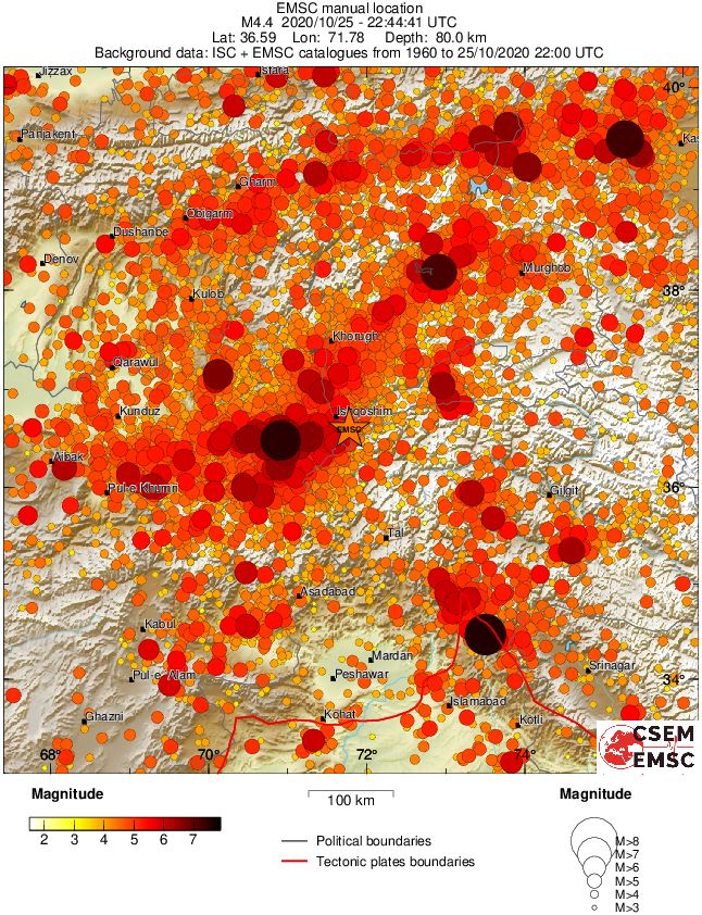 regional magnitude historical seismicity