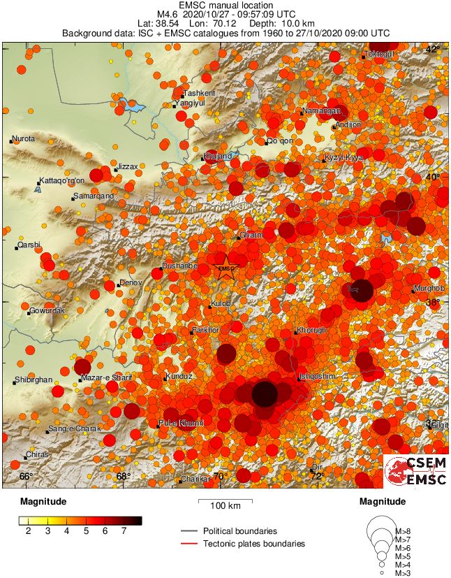 regional magnitude historical seismicity