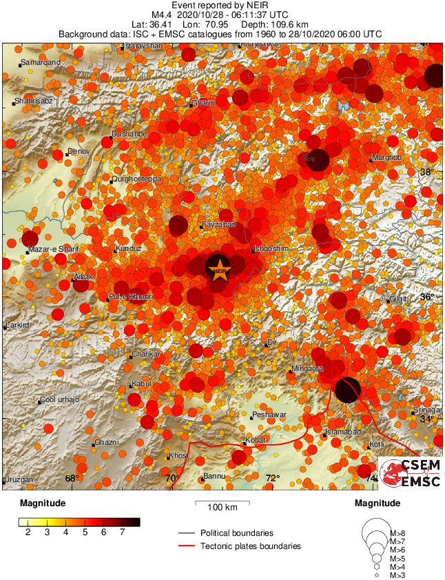 regional magnitude historical seismicity