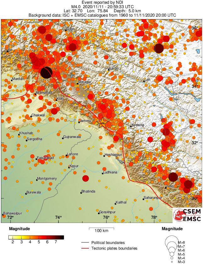 regional magnitude historical seismicity