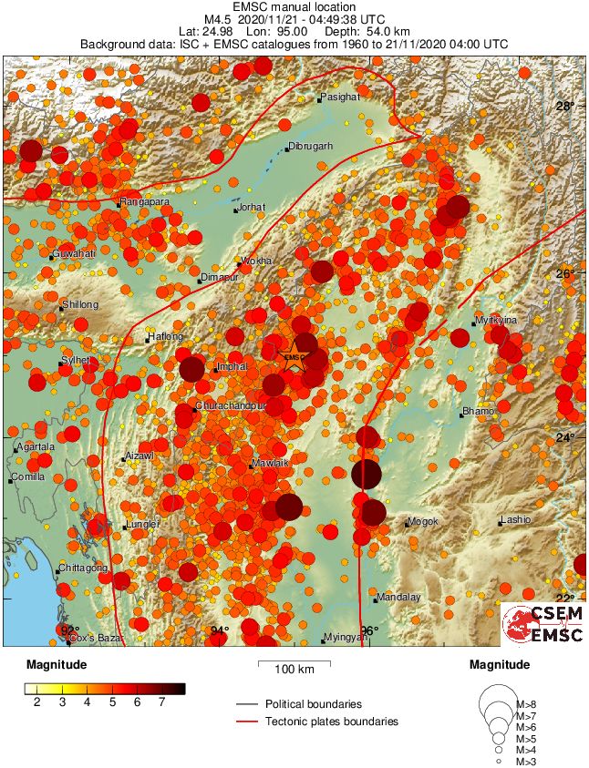 regional magnitude historical seismicity