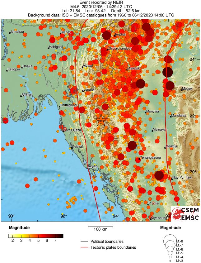 regional magnitude historical seismicity