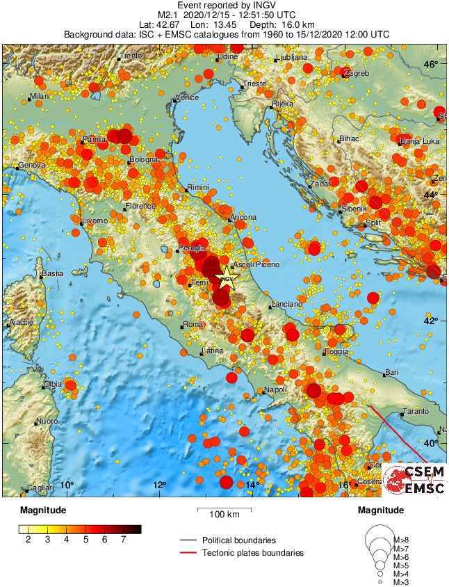 regional magnitude historical seismicity