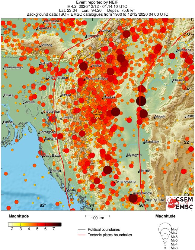 regional magnitude historical seismicity
