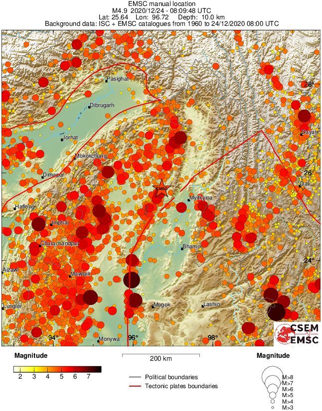regional magnitude historical seismicity