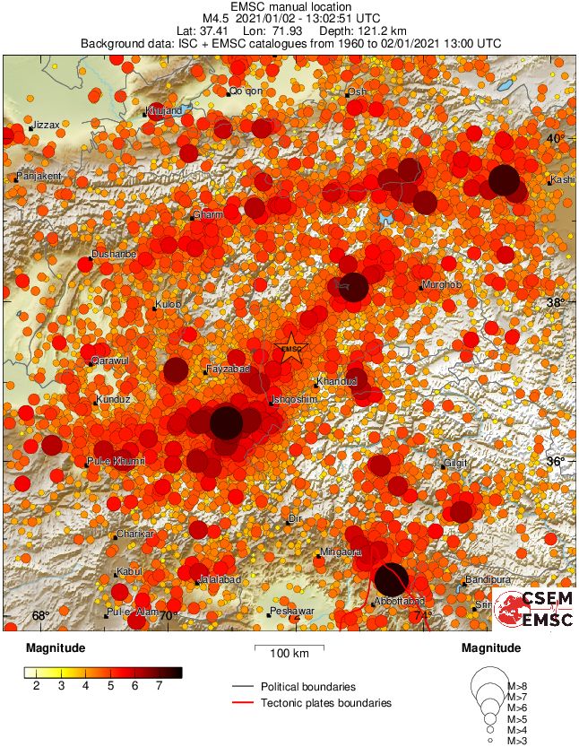 regional magnitude historical seismicity