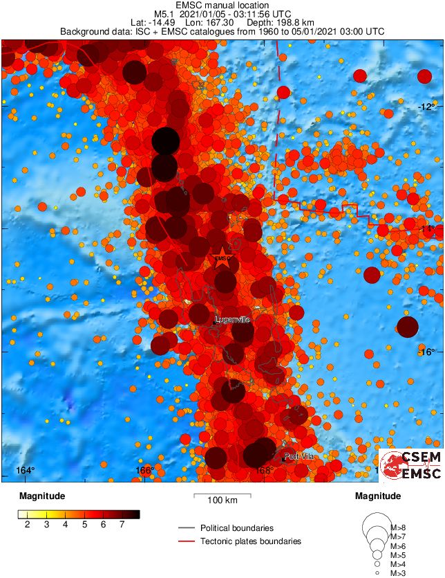 regional magnitude historical seismicity
