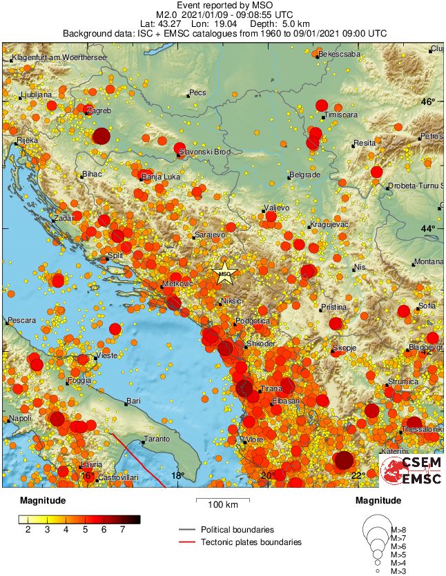 regional magnitude historical seismicity