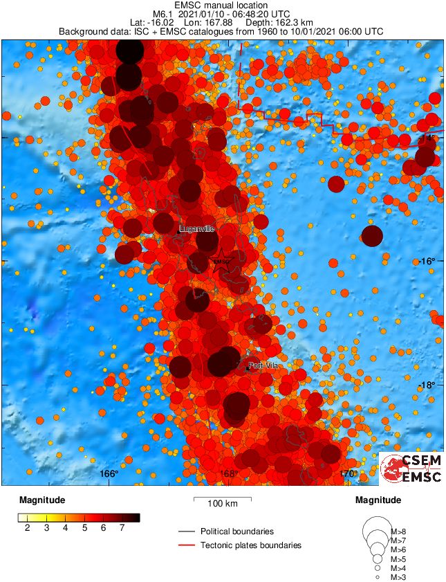 regional magnitude historical seismicity