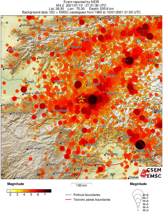 regional magnitude historical seismicity