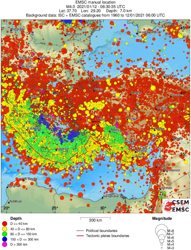 wide historical seismicity