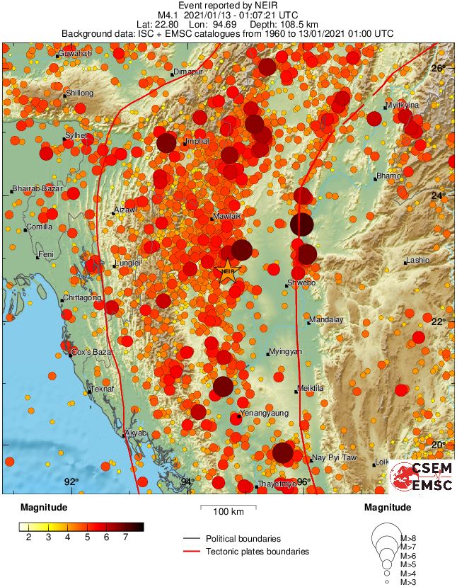 regional magnitude historical seismicity