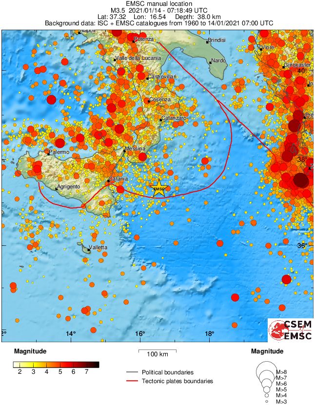 regional magnitude historical seismicity