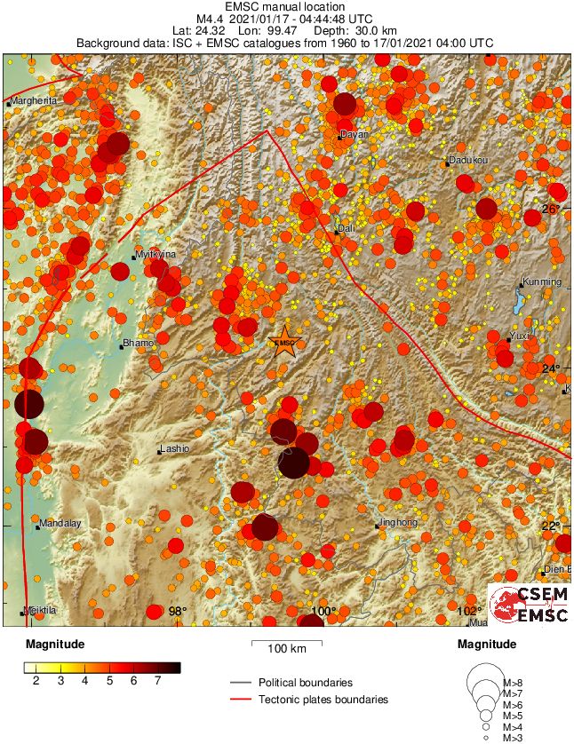 regional magnitude historical seismicity