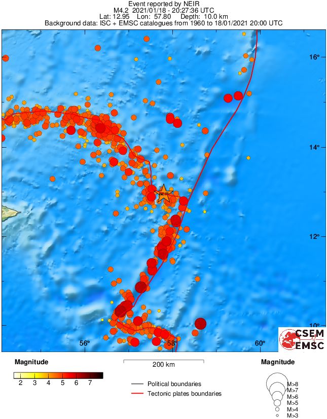 regional magnitude historical seismicity