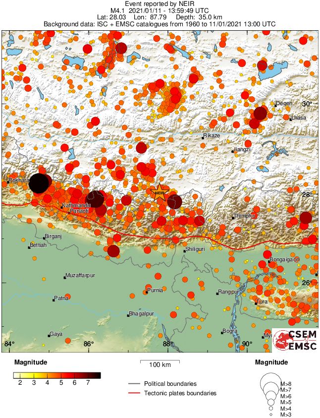 regional magnitude historical seismicity