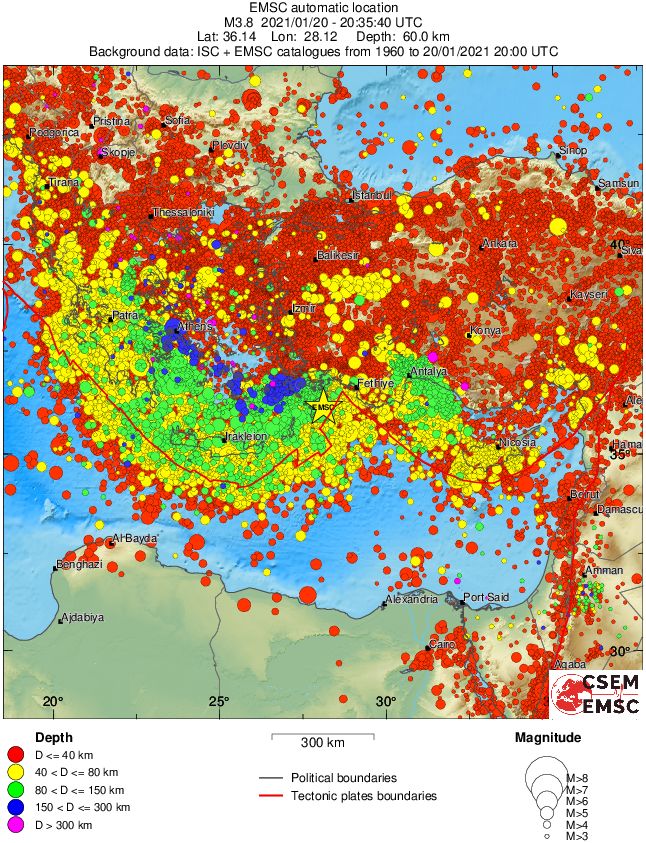 wide historical seismicity