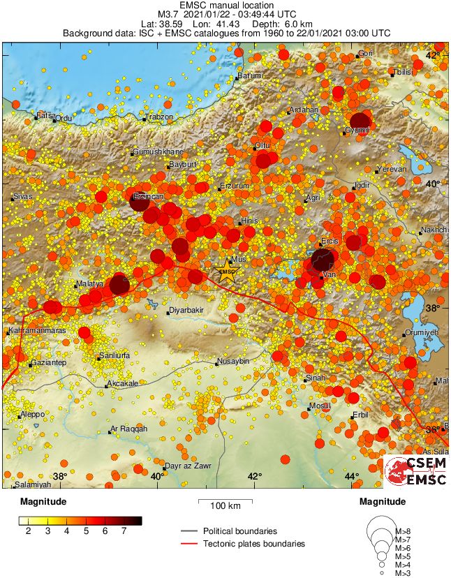 regional magnitude historical seismicity