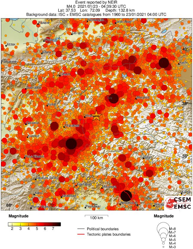 regional magnitude historical seismicity