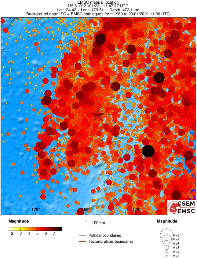 regional magnitude historical seismicity