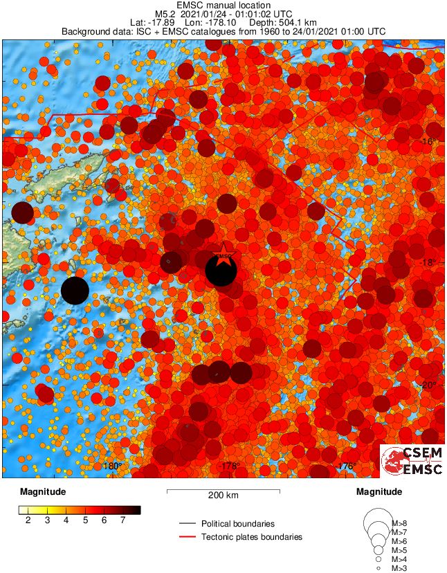 regional magnitude historical seismicity