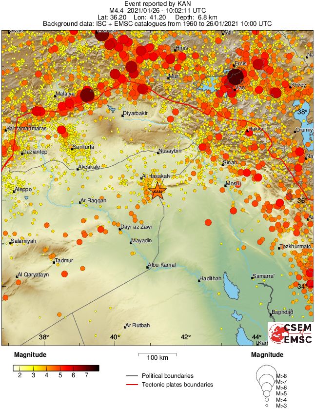 regional magnitude historical seismicity