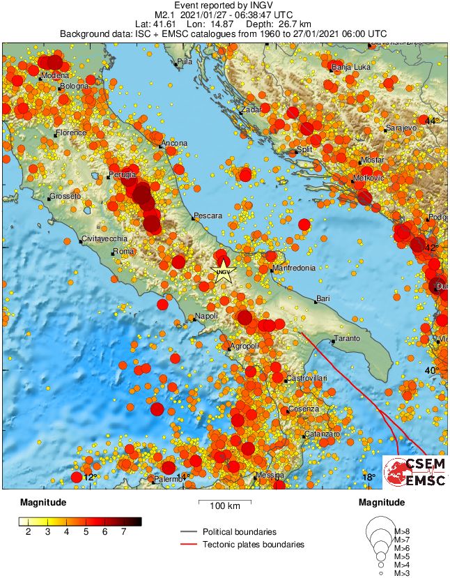 regional magnitude historical seismicity
