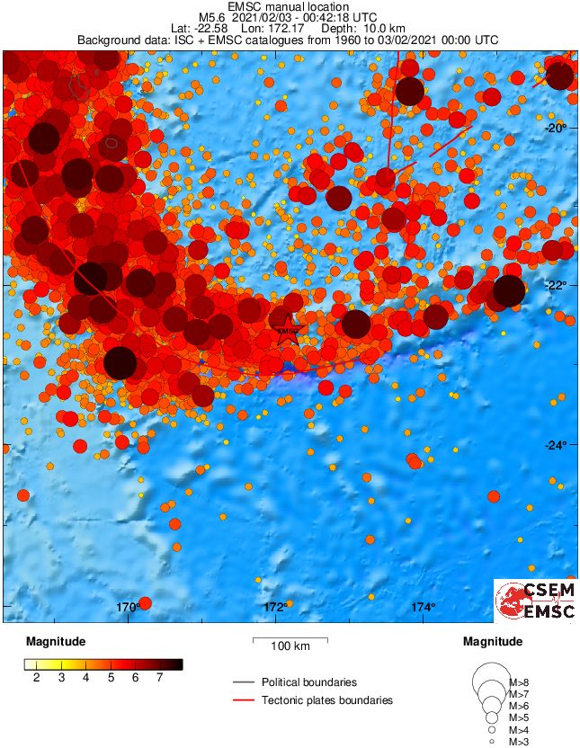 regional magnitude historical seismicity