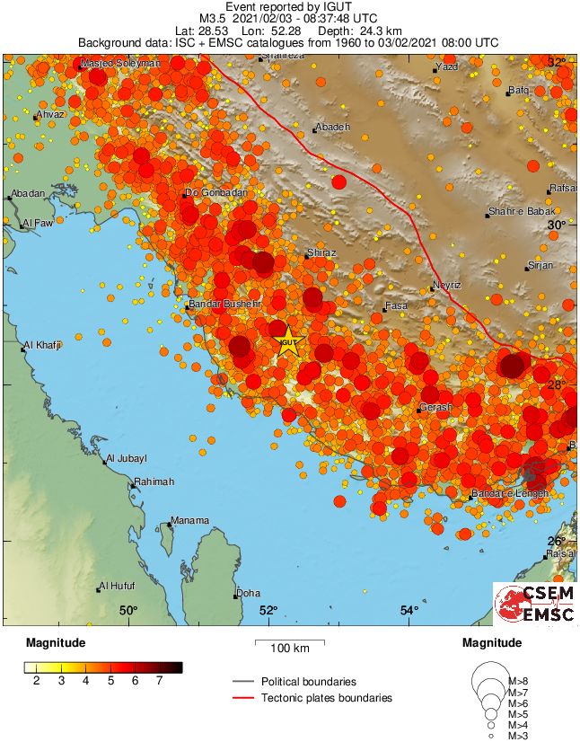 regional magnitude historical seismicity