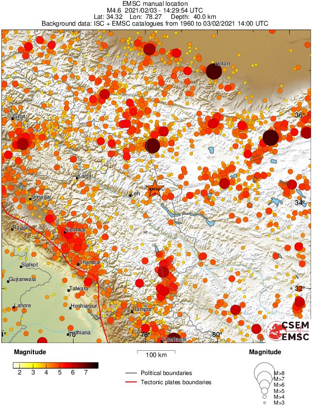 regional magnitude historical seismicity